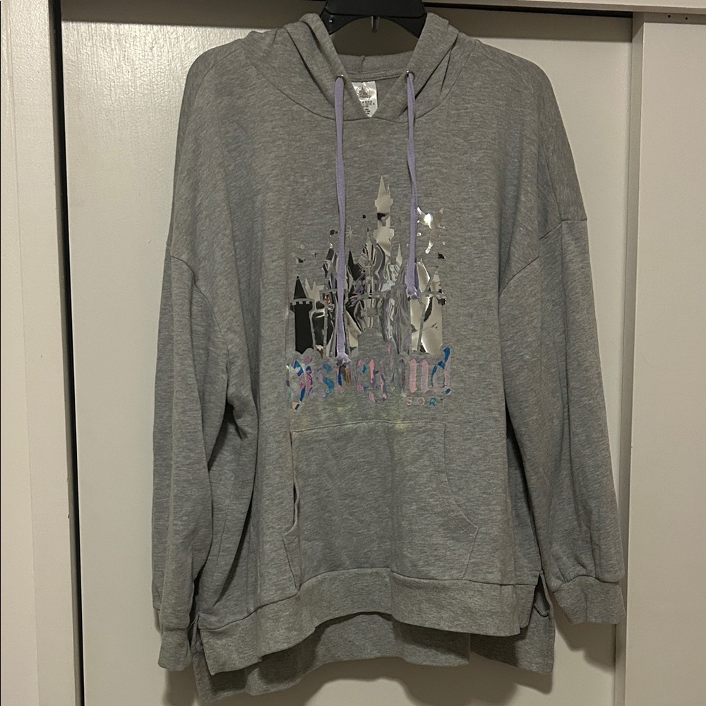 Disneyland Gray Metalic Hoodie
